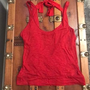 Kimici Blue Open Back Red Tank Top